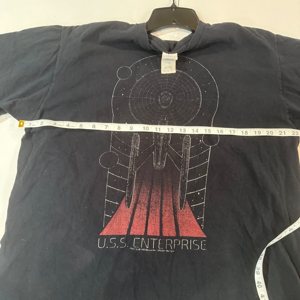 Star Trek USS Enterprise Graphic T-Shirt Black Port &‎ Company XL 2018 CBS - Picture 5 of 7